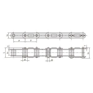 سلسلة ANSI من السلاسل الزراعية الفولاذية من النوع CA