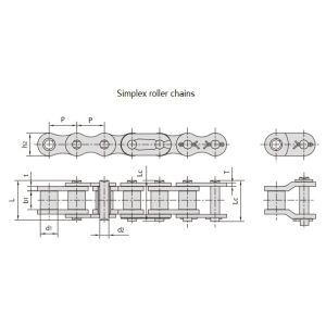 سلاسل بكرات دقيقة قصيرة الخطوة من سلسلة B