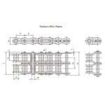 سلاسل بكرات دقيقة قصيرة الخطوة من سلسلة B