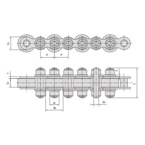 سلاسل ناقلة ذات بكرات كبيرة