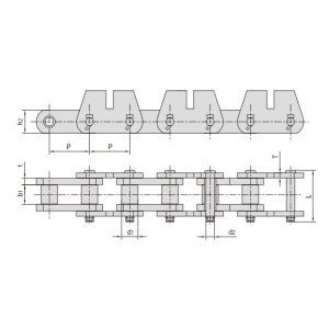 سلسلة ناقل مع ملحقات