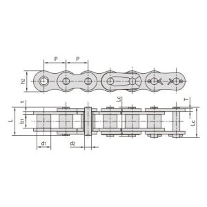 سلسلة بكرات مطلية بالداكروميت