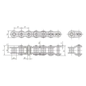 سلاسل بكرات قصيرة المدى عالية القوة للخدمة الشاقة