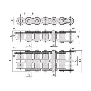 سلسلة بكرات قصيرة ذاتية التشحيم