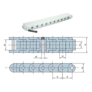 سلسلة بكرات بلاستيكية قصيرة
