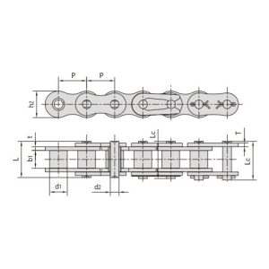 سلسلة مقاومة للتآكل مطلية بالنيكل ذات مسافة قصيرة بين العيونات